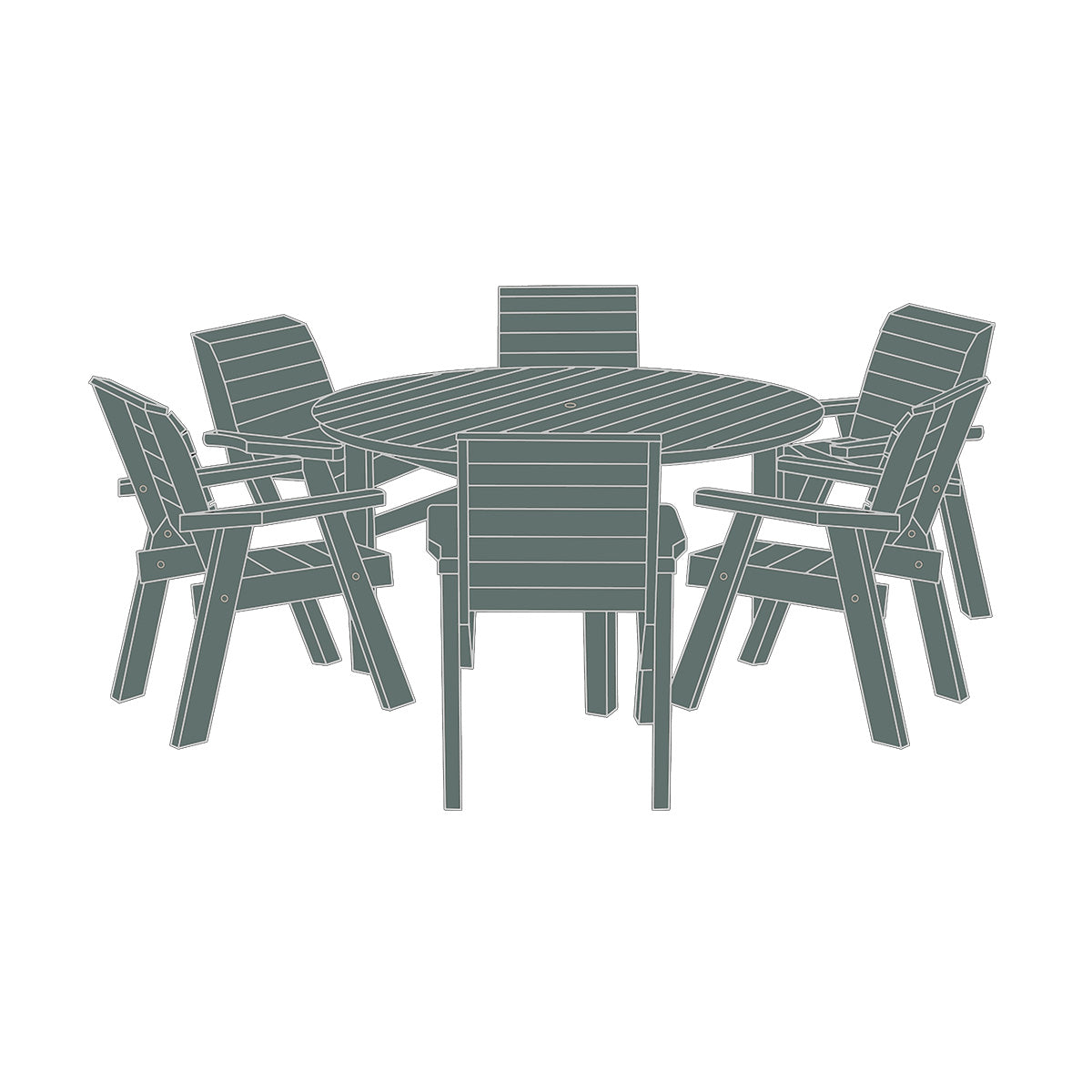 Round 6 Seater Set | Furniture Cover