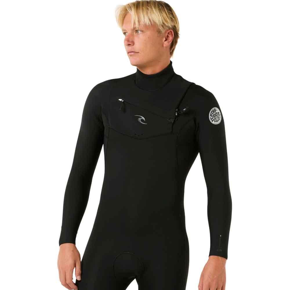 Rip Curl Dawn Patrol Pro Chest Zip 4/3mm Wetsuit Black
