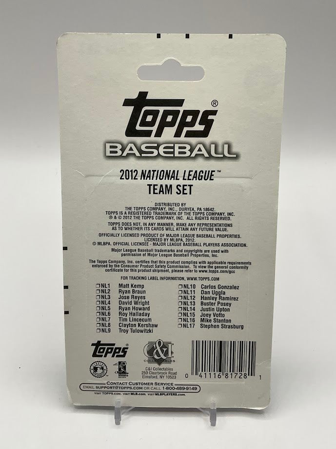 2012 Topps Baseball National League Team Set