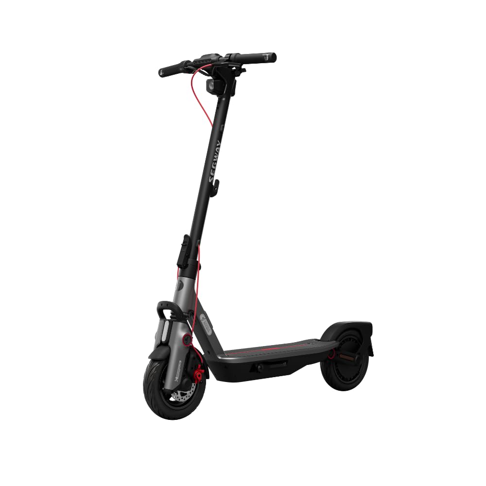 Segway-Ninebot F3 Pro D E-Scooter, bis zu 70 km Reichweite, 10 Zoll selbstabdichtende Luftreifen, Vollfederung, TFT-Display, Apple Find My, faltbar, Schwarz