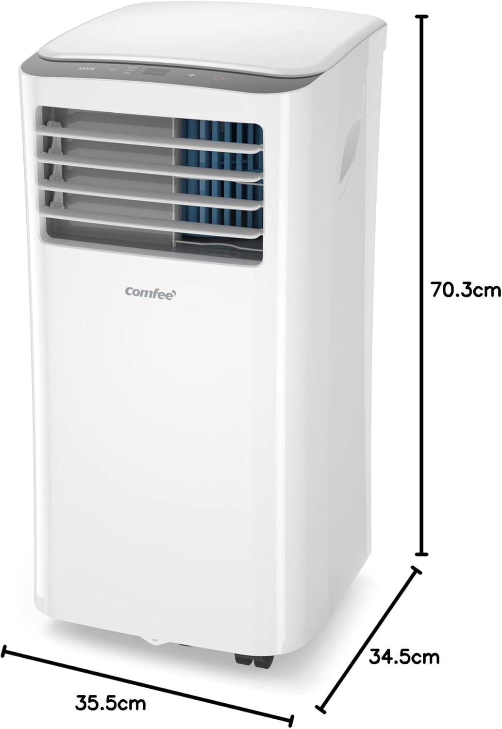 COMFEE MPPH-09CRN7 Mobiles Klimagerät 9.000 BTU – 3-in-1, R290, EEK A, 31m², Fernbedienung, Weiß