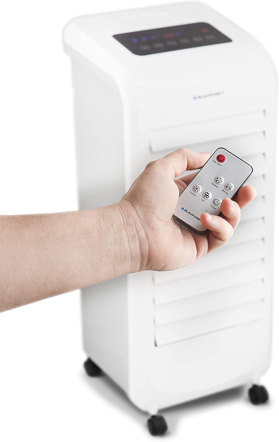 Blaupunkt Turmventilator mit Fernbedienung, 80 W, Timer, tragbar, für Räume bis 35 m², freistehend, Weiß**
