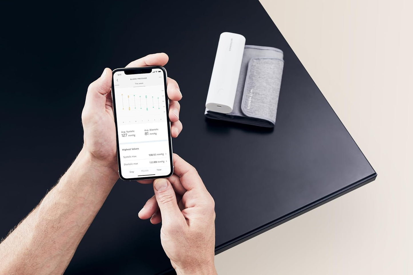 Withings BPM Connect WPM05 Blutdruckmessgerät, WLAN & Bluetooth, Health Mate App, LED