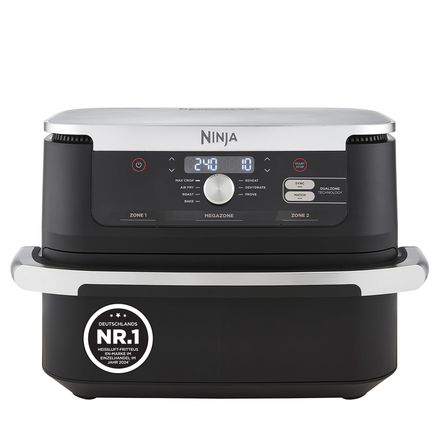 Ninja AF500EUCP Foodi FlexDrawer Heißluftfritteuse 10,4L – 7 Funktionen, Dual Zone, 2470W, Schwarz/Kupfer