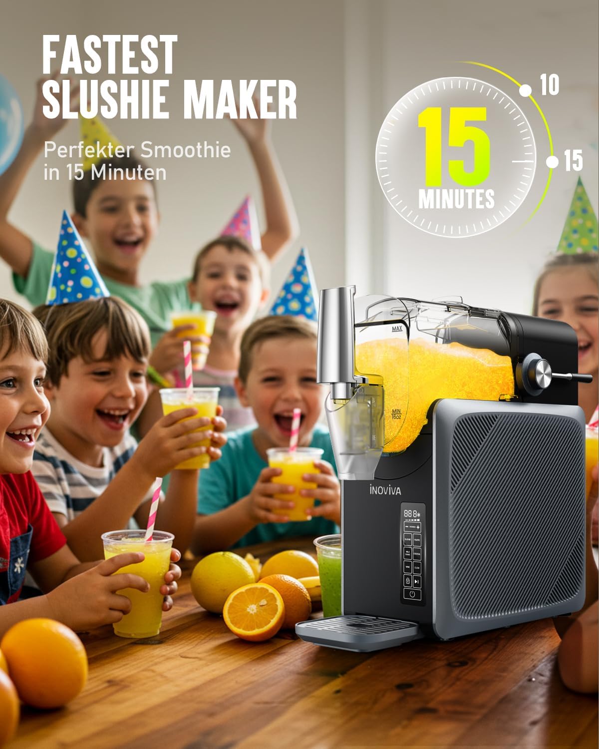 INOVIVA S2.2 Eismaschine 2,6 L – Automatisch, Programmierbar, Touchpad-Steuerung, Grau