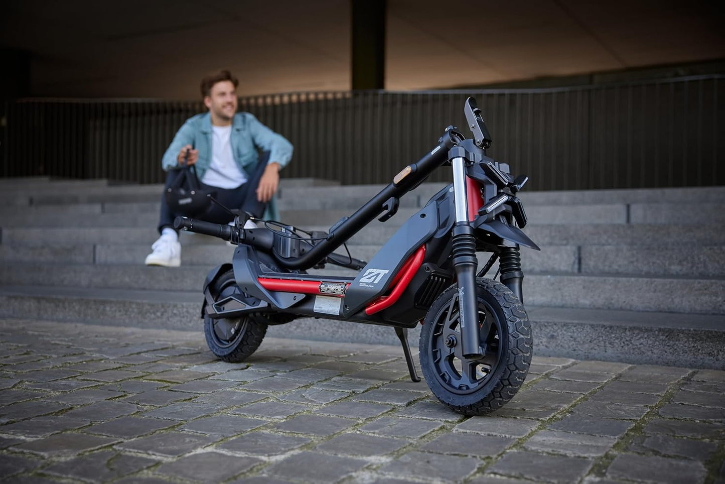 Segway-Ninebot ZT3 Pro D E-Scooter, bis zu 70 km Reichweite, 11 Zoll Offroad-Reifen, Vollfederung, Flash Charge, Apple Find My, faltbar, Schwarz**