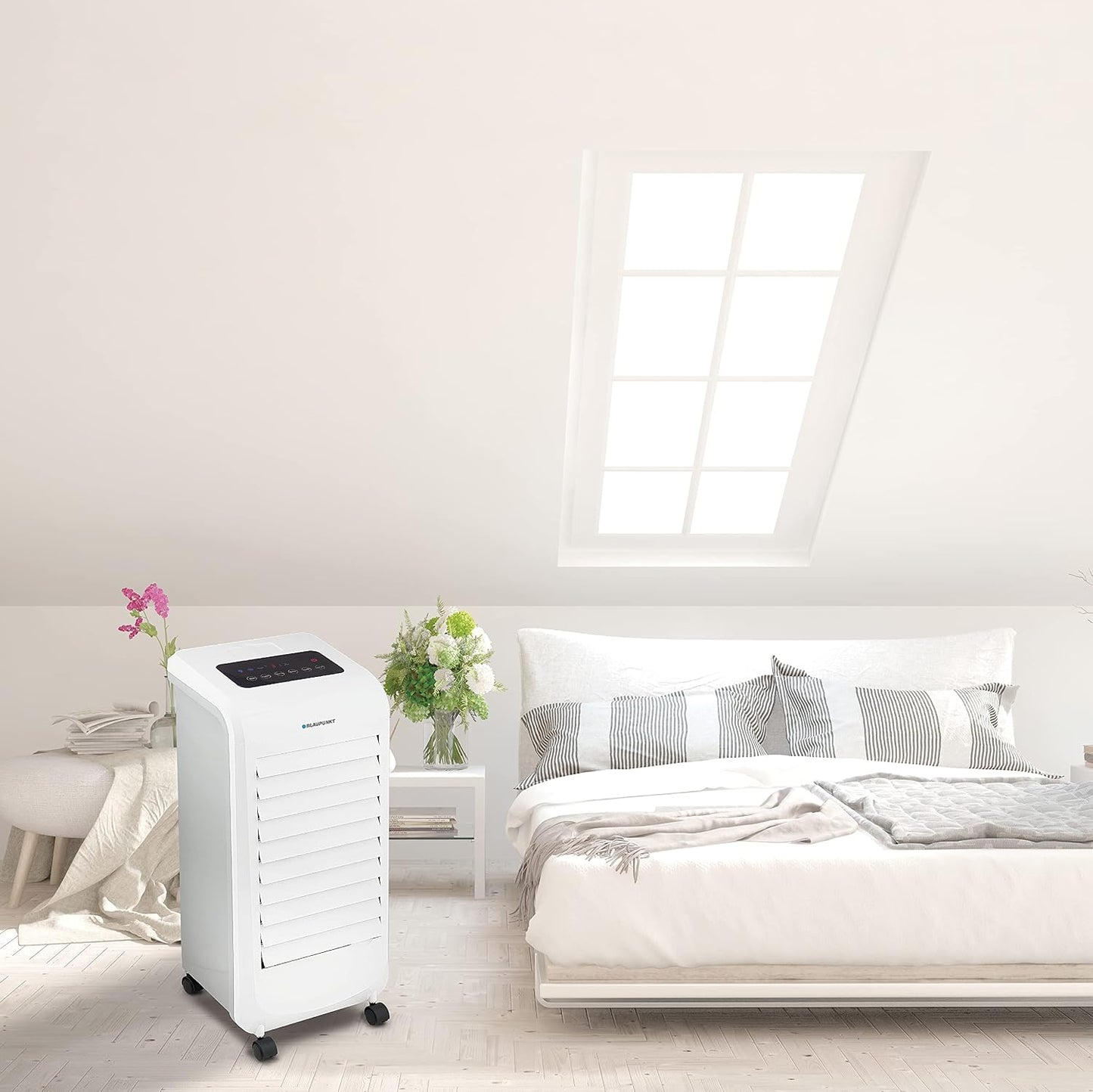 Blaupunkt Turmventilator mit Fernbedienung, 80 W, Timer, tragbar, für Räume bis 35 m², freistehend, Weiß**