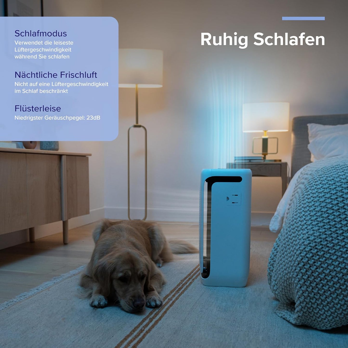 Levoit Vital 200S Smart Luftreiniger 416m³/h – HEPA 99,97%, 87m², Haustiermodus, 24dB, Alexa, Weiß/Schwarz
