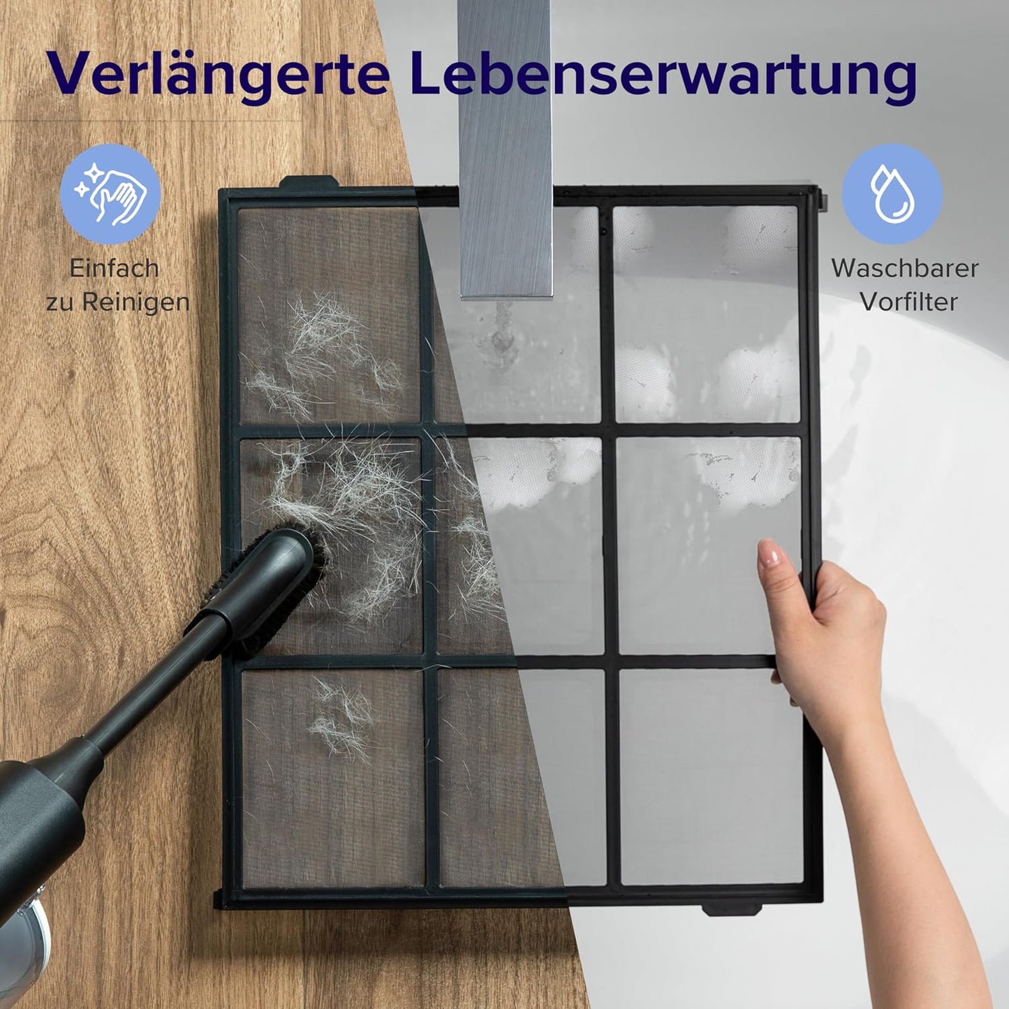 Levoit Vital 200S Smart Luftreiniger 416m³/h – HEPA 99,97%, 87m², Haustiermodus, 24dB, Alexa, Weiß/Schwarz