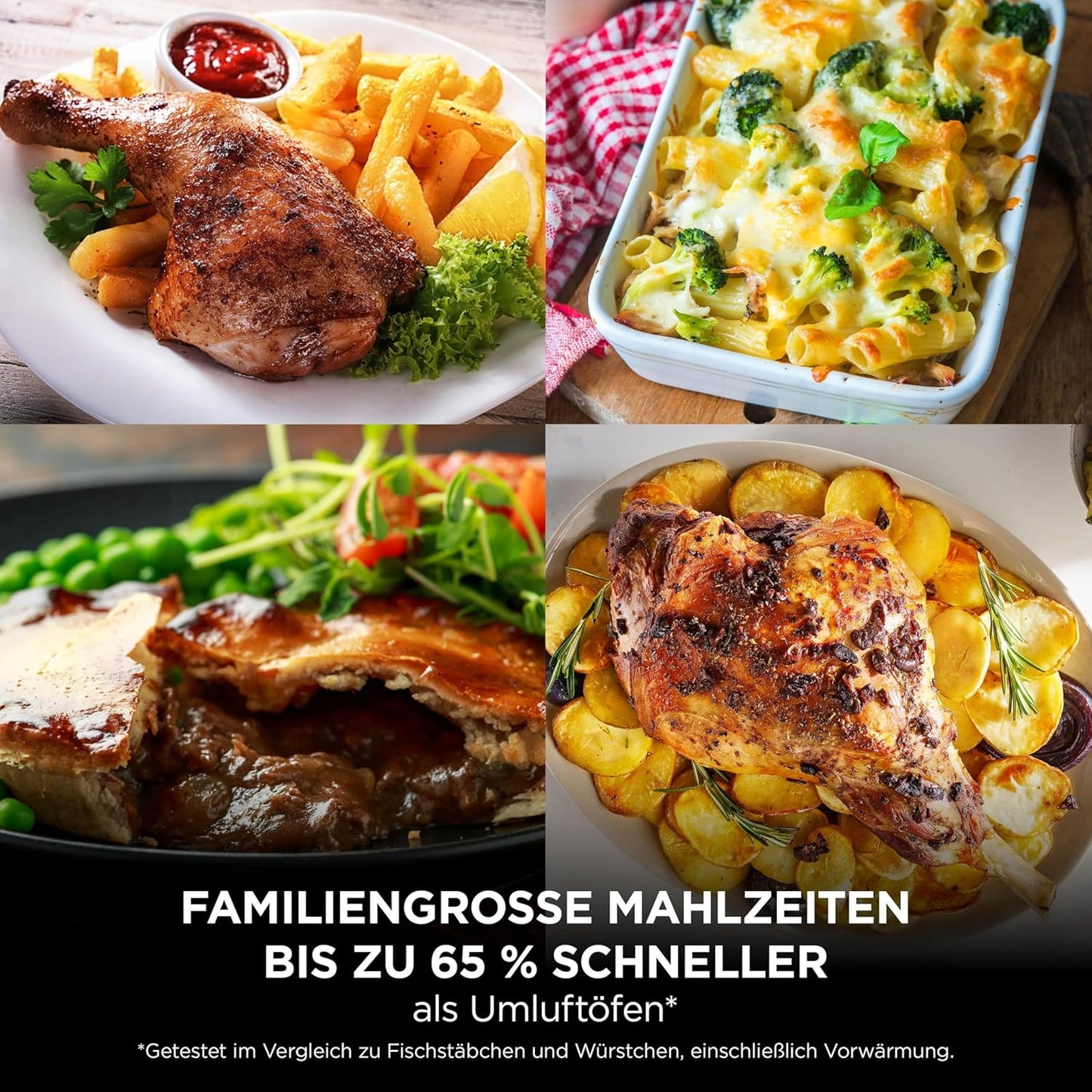 Ninja AF500EUCP Foodi FlexDrawer Heißluftfritteuse 10,4L – 7 Funktionen, Dual Zone, 2470W, Schwarz/Kupfer