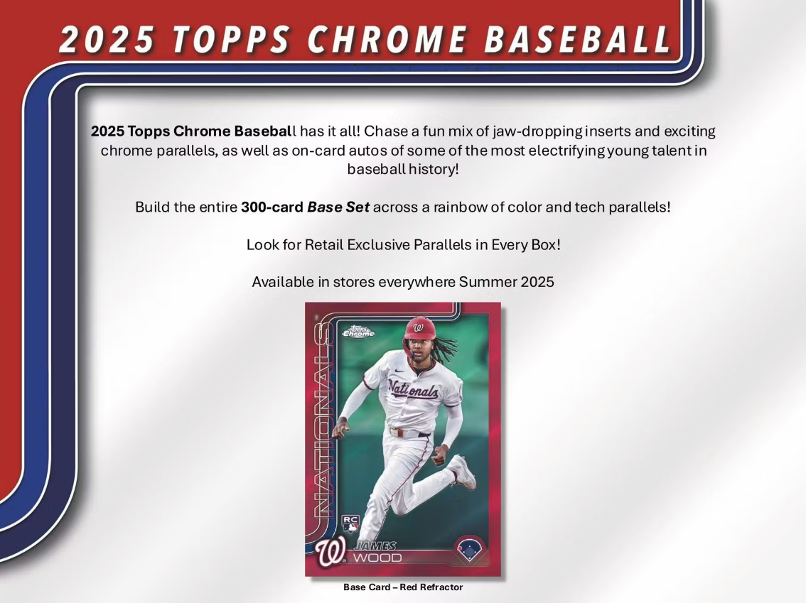 2025 Topps Chrome Baseball Hobby Box
