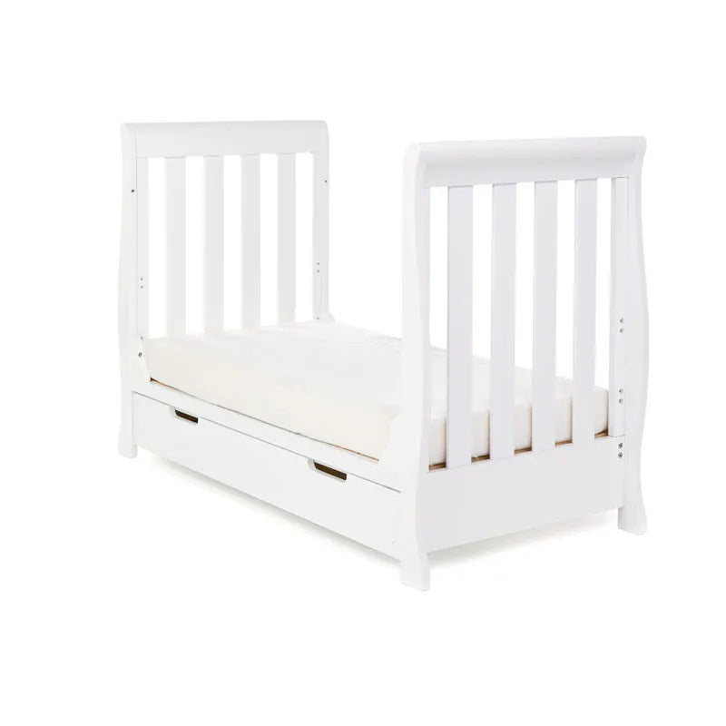 Obaby Stamford Mini Sleigh Cot Bed - White